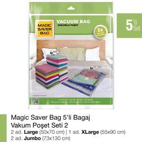 Magic Saver Bag 5'li Bagaj Vakumlu Poşet Seti 2