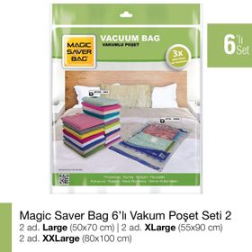 Magic Saver Bag 6'lı Vakumlu Poşet Seti 2