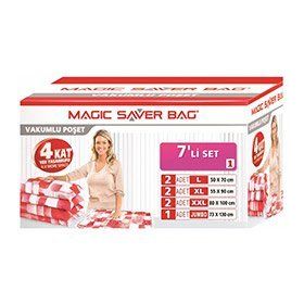 Magic Saver Bag 7'li Vakumlu Poşet Seti 1