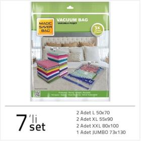 Magic Saver Bag 7'li Vakumlu Poşet Seti 1