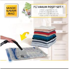 Magic Saver Bag 7'li Vakumlu Poşet Seti 1