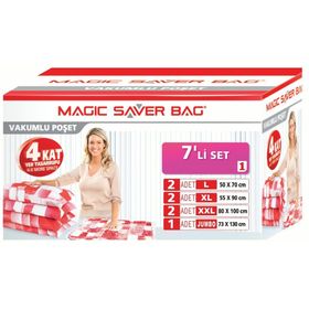 Magic Saver Bag 7'li Vakumlu Poşet Seti 1