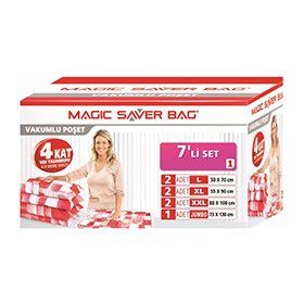 Magic Saver Bag 7'li Vakumlu Poşet Seti 1