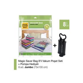 Magic Saver Bag 8'li Set Jumbo Vakumlu Poşet