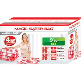 Magic Saver Bag 9'lu Vakumlu Poşet Seti 1