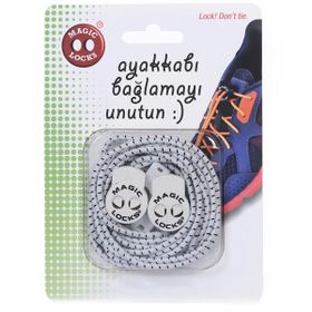 Magiclocks 5A1 Beyaz Erkek Gri Ayakkabı Bağcığı