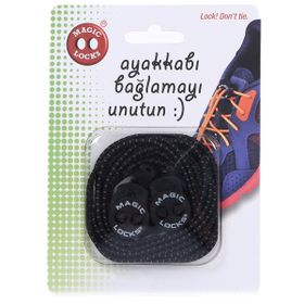 Magiclocks 6A1 Unisex Siyah Günlük Ayakkabı Bağcığı
