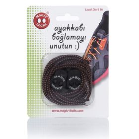 Magiclocks Kahverengi Kilitli Elastik Akıllı Bağcık