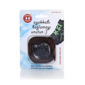 Magiclocks Kahverengi Kilitli Elastik Akıllı Bağcık