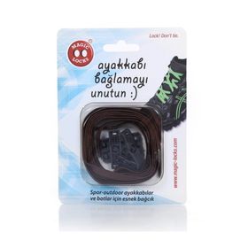 Magiclocks Kahverengi Kilitli Elastik Akıllı Bağcık