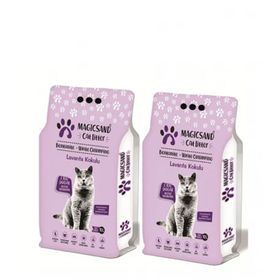 Magicsand 2x10 lt Gri Sodyum Bentonit Lavanta Kokulu İnce Taneli Kedi Kumu