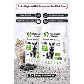 Magicsand Cat Litter 2 x 8 L Aktif Karbon Kedi Kumu