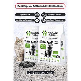 Magicsand Cat Litter 2 x 8 L Aktif Karbon Kedi Kumu