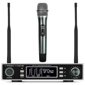 Magicvoice MV-1100E Çift Tunerli Kablosuz 1 El Telsiz UHF Mikrofon