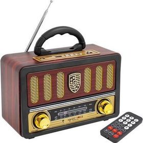 Magicvoice MV-114BT USB/SD/FM/Destekli Tek Hop LU Nostaljik Radyo Çok Renkli Bluetooth Hoparlör
