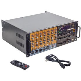 Magicvoice MV-1215 USB-BT-UK RMS 200W-1600W 6 Zon Trafolu Küp Mixer Anfi