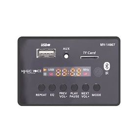 Magicvoice MV-14907 USB-SD-AUX-Bluetooth Mikrofonlu Kumandalı Ekranlı Oto Teyp Çevirici Dijital Player Board