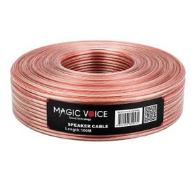 Magicvoice Mv-29556 2x0.50 mm Şeffaf Kırmızı Çizgili 100 mt Cca Hoparlör Kablosu