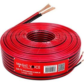 Magicvoice Mv-29558 2x0.7 5mm Siyah Kırmızı 100 mt Cca Hoparlör Ses Kablosu