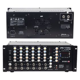 Magicvoice MV-300EF-TR 300 W 6 Mikrofon Girişli USB-Bluetooth Destekli Trafolu Mixer Anfi