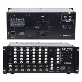 Magicvoice MV-300EF-TR 300 W 6 Mikrofon Girişli USB-Bluetooth Destekli Trafolu Mixer Anfi