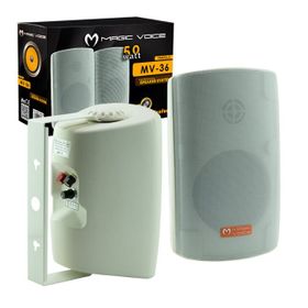 Magicvoice MV-36 2x11 cm Trafolu 50 W Beyaz Sütun Hoparlör