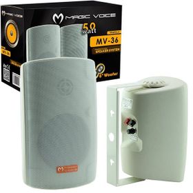 Magicvoice MV-36 2x11 cm Trafolu 50 W Beyaz Sütun Hoparlör