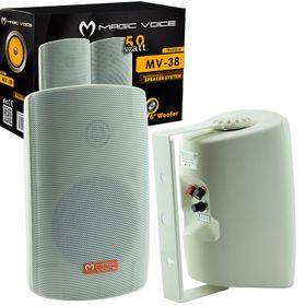 Magicvoice MV-38 2x11 cm Trafolu 50 W Beyaz Sütun Hoparlör