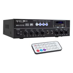 Magicvoice MV-510 50W USB-SD-Bluetooth 2 Mikrofon Girişli Hat Trafolu Amfi