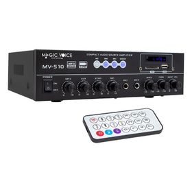 Magicvoice MV-510 50W USB-SD-Bluetooth 2 Mikrofon Girişli Hat Trafolu Amfi