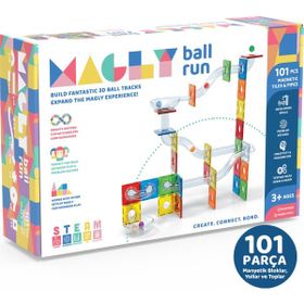 Magly Ball Run Parkur 3 Boyutlu 101 Parça Manyetik Yapı Seti