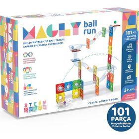 Magly Ball Run Parkur 3 Boyutlu 101 Parça Manyetik Yapı Seti
