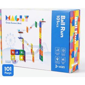 Magly Ball Run Parkur 3 Boyutlu 101 Parça Manyetik Yapı Seti