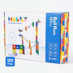 Magly Ball Run Parkur 3 Boyutlu 101 Parça Manyetik Yapı Seti