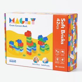 Magly Soft Bricks Yumuşak 42 Parça Renkli Yapı Blokları