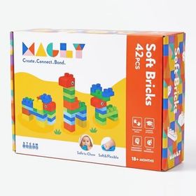 Magly Soft Bricks Yumuşak 42 Parça Renkli Yapı Blokları