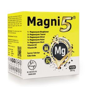 Magni5 Magnezyum 200 mg Vitamin D3 B6 90 Kapsül