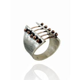 MaGümüş 925 Gümüş Taşsız Otantik Stil Yüzük