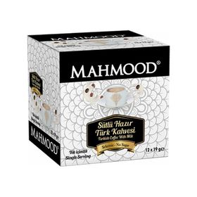 Mahmood Coffee 19 gr Hazır Türk Kahvesi Sütlü Şekersiz (12 adet)
