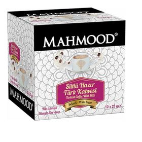 Mahmood Coffee 25 gr 12 Adet Hazır Türk Kahvesi Sütlü Şekerli