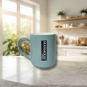 Mahmood Coffee Mavi Mottolu Porselen Kupa
