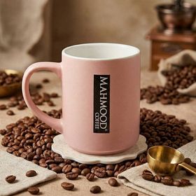 Mahmood Coffee Pembe Mottolu Porselen Kupa