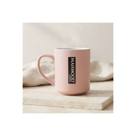 Mahmood Coffee Pembe Mottolu Porselen Kupa