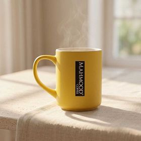 Mahmood Coffee Sarı Mottolu Porselen Kupa
