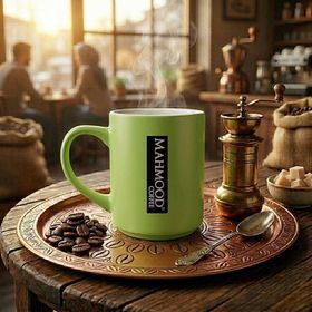 Mahmood Coffee Yeşil Mottolu Porselen Kupa