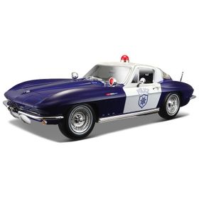 Maisto 1:18 1965 Chevrolet Corvette Police Model Araba