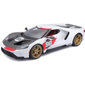 Maisto 1:18 2021 Model Ford GT Heritage Edition Beyaz Model Araba