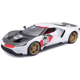Maisto 1:18 2021 Model Ford GT Heritage Edition Beyaz Model Araba