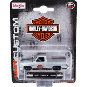 Maisto 1:64 Harley-Davidson 1987 Chevy 1500 Model Araba