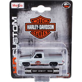 Maisto 1:64 Harley-Davidson 1987 Chevy 1500 Model Araba